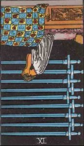 Nove de Espadas significado no Tarot - Amor, Dinheiro, Saúde e mais ...
