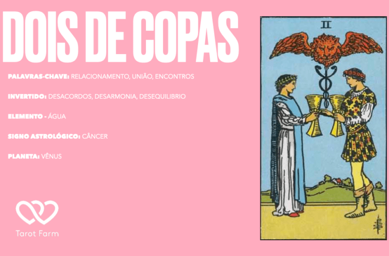 Dois de Copas significado no tarot Amor, Dinheiro, Saúde e mais - TarotFarm