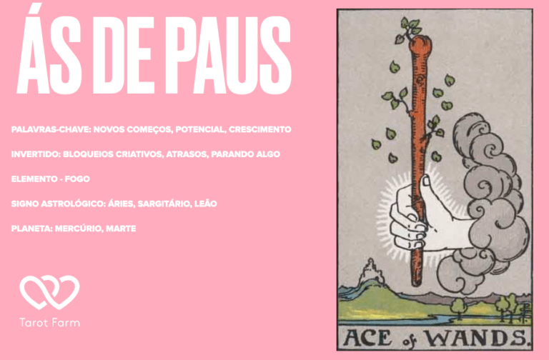 Ás de Paus significado no tarot - Amor, Dinheiro, Saúde e mais - Tarotfarm