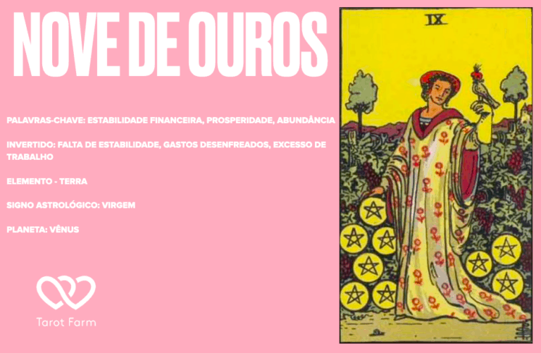 Nove De Ouros Significado No Tarot Amor Dinheiro Saúde E Mais