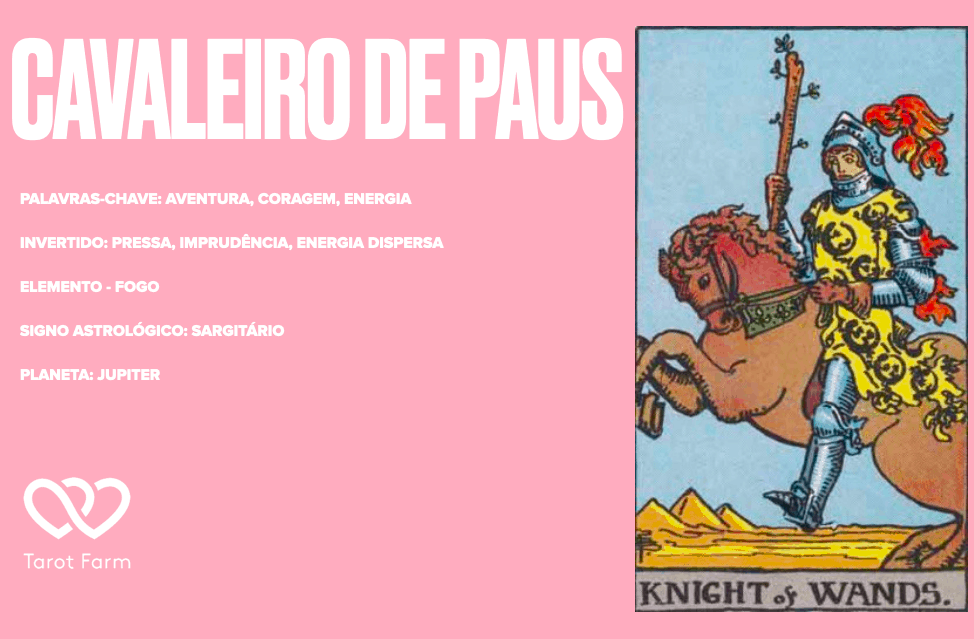 Cavaleiro de Paus significado no Tarot - Amor, Dinheiro, Saúde e